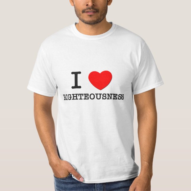 Camiseta Eu amo a rectidão (Frente)