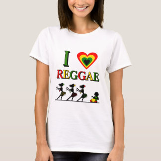 Camiseta Eu amo a reggae