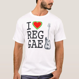 Camiseta Eu amo a reggae
