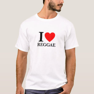 Camiseta Eu amo a reggae