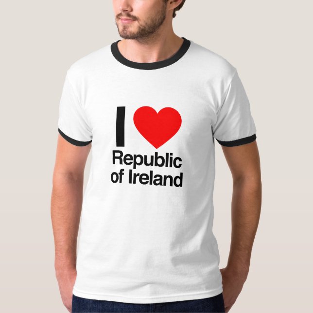 Camiseta eu amo a república da irlanda (Frente)