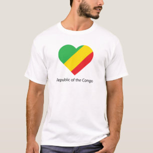 Camiseta Eu amo a República do Congo