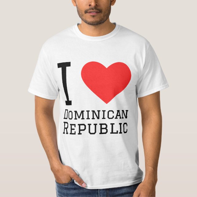 Camiseta Eu amo a República Dominicana (Frente)