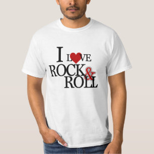 Camiseta Eu amo a rocha & rolo