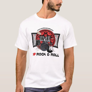 Camiseta Eu amo a rocha & rolo o t-shirt