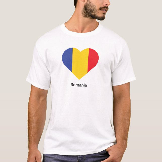 Camiseta Eu amo a Romênia (Frente)