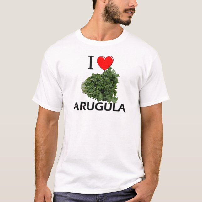Camiseta Eu amo a rúcula (Frente)
