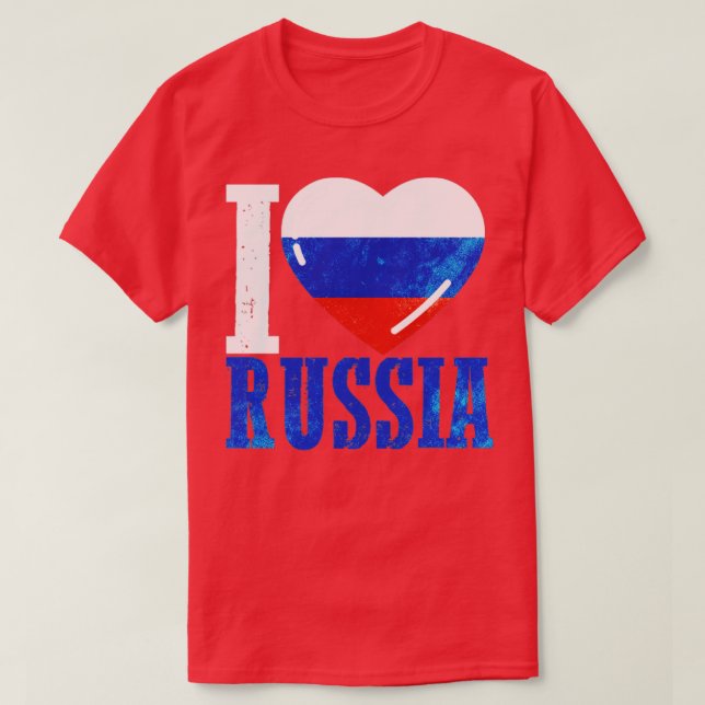 Camiseta Eu amo a Rússia (Frente do Design)
