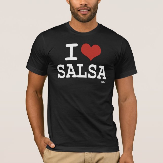 Camiseta Eu amo a salsa (Frente)