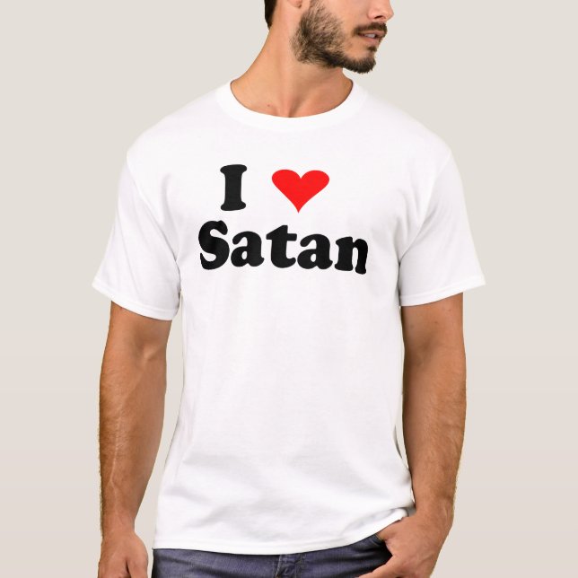 Camiseta Eu amo a satã (Frente)