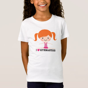 Camiseta Eu amo a separação do lado da menina dos desenho