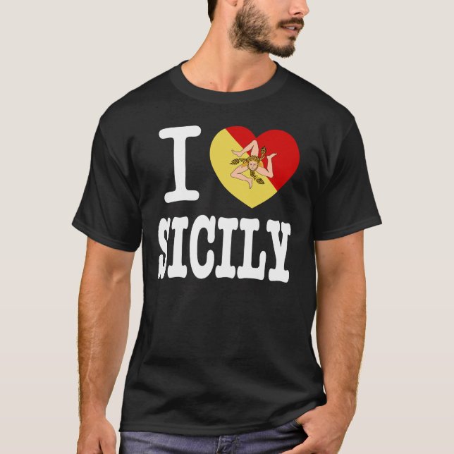 Camiseta Eu Amo A Sicília (Frente)