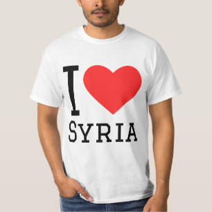Camiseta Eu amo a Síria