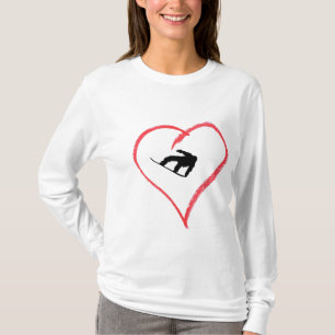Camiseta Eu amo a snowboarding