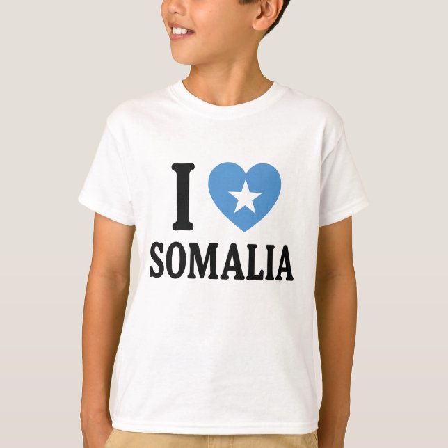 Camiseta Eu amo a Somália (Frente)