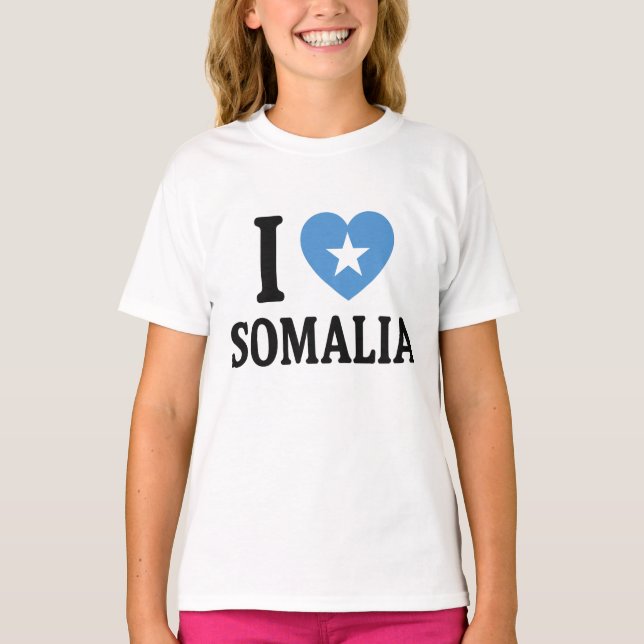Camiseta Eu amo a Somália (Frente)