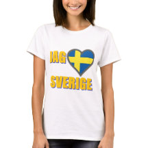 Eu amo a suecia (entalhe Älskar Sverige)