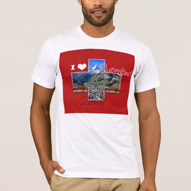 Camiseta Eu amo a suiça (Frente)