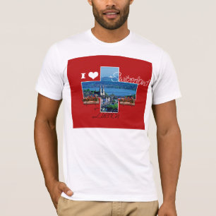 Camiseta Eu amo a Suíça