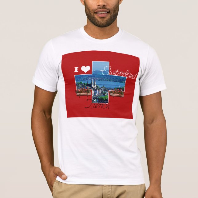 Camiseta Eu amo a Suíça (Frente)