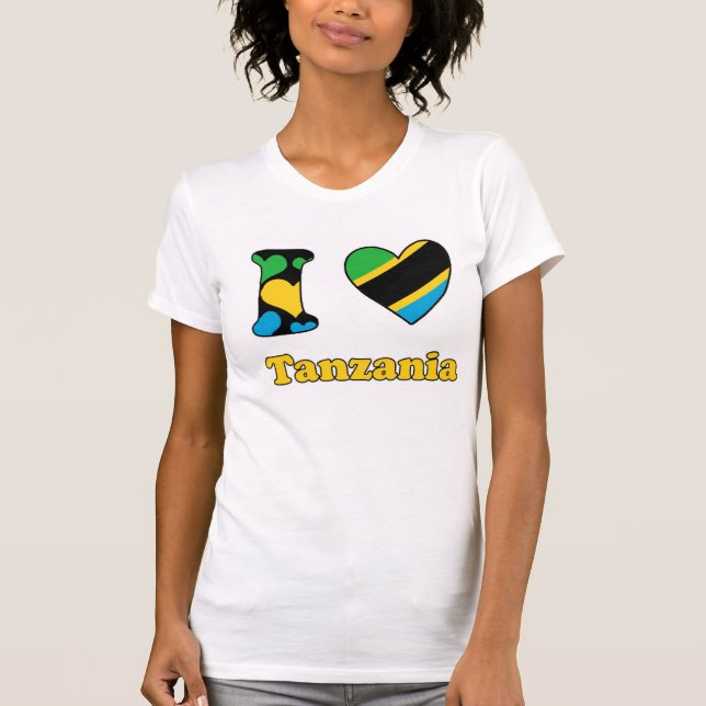 Camiseta Eu amo a Tanzânia (Frente)