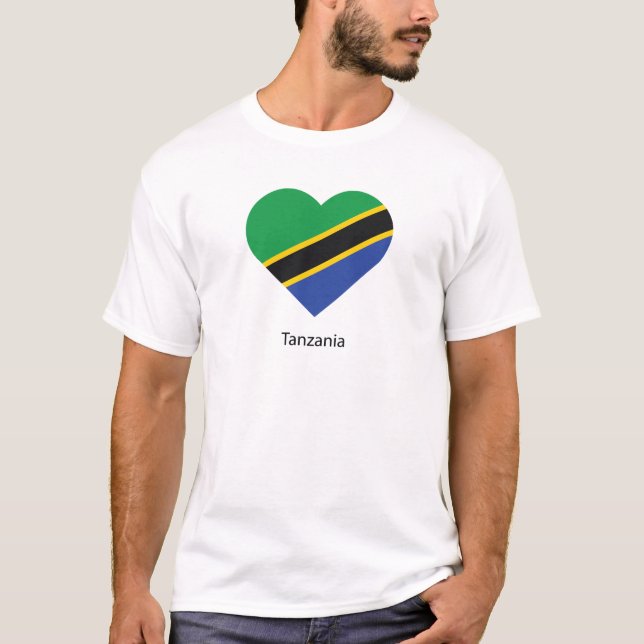 Camiseta Eu amo a Tanzânia (Frente)