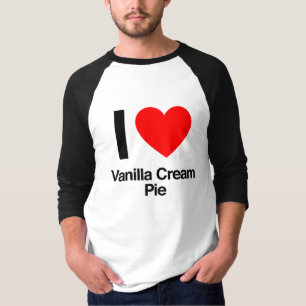 Camiseta eu amo a torta de creme da baunilha
