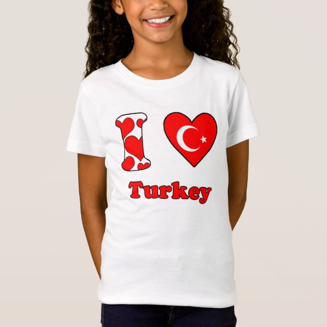 Camiseta Eu amo a Turquia (Frente)