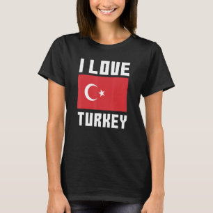 Camiseta Eu Amo A Turquia Eu Corto A Viagem Turca