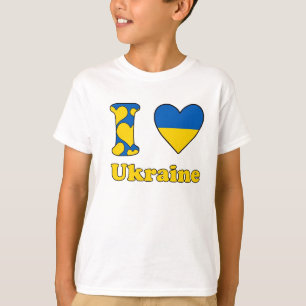 Camiseta Eu amo a Ucrânia
