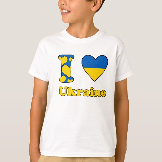 Camiseta Eu amo a Ucrânia (Frente)