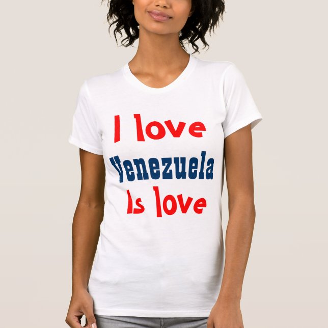 Camiseta Eu amo a Venezuela (Frente)