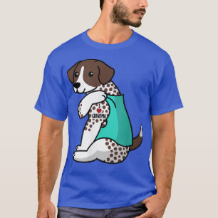 Camiseta Eu Amo A Vovó Tatuar Ponteiro Alemão Curto D