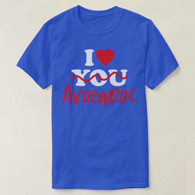 Camiseta Eu amo abacates (Frente do Design)