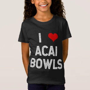 Camiseta Eu Amo Acai Bowls Fruta Diversão Vegan Vegetarian