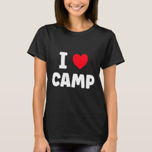 Camiseta Eu Amo Acampamento de Verão Glamping