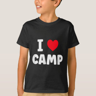 Camiseta Eu Amo Acampamento de Verão Glamping