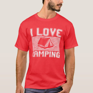 Camiseta Eu amo acampamento vintage