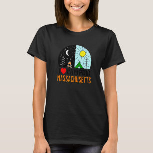 Camiseta Eu Amo Acampar Massachusetts América Ao Ar Livre N