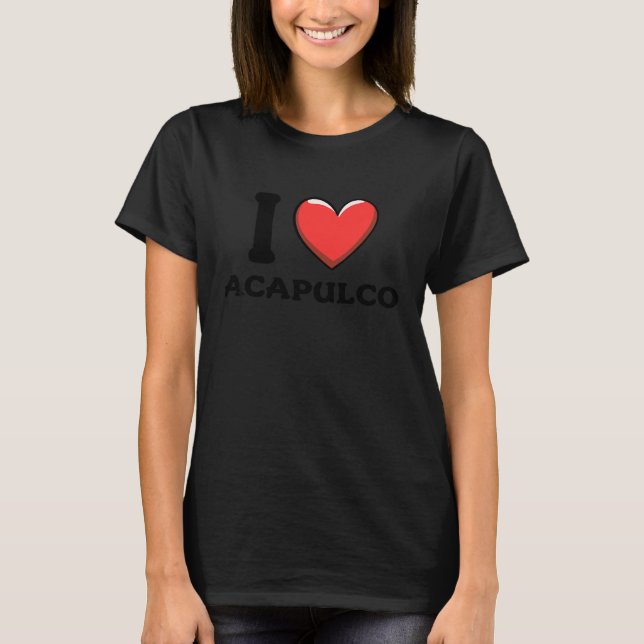 Camiseta Eu Amo Acapulco México 9 (Frente)