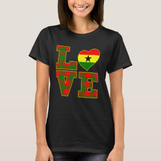Camiseta Eu Amo Accra Orgulhoso Gana Eu Amo Gana Flag Heade