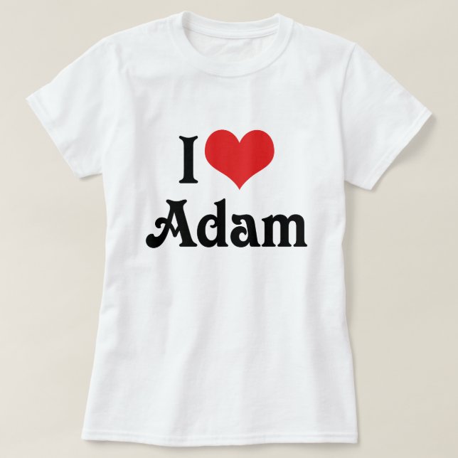 Camiseta Eu Amo Adam (Frente do Design)