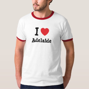 Camiseta Eu amo Adelaide coração T-Shirt