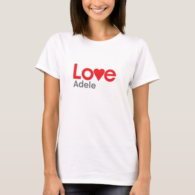 Camiseta Eu amo Adele (Frente)