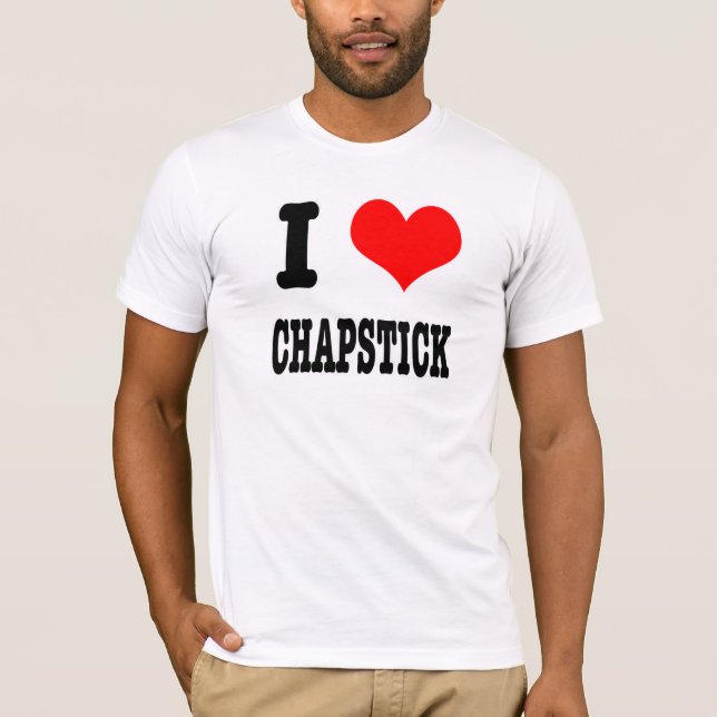 Camiseta EU AMO (ADORA) protetor labial (Frente)
