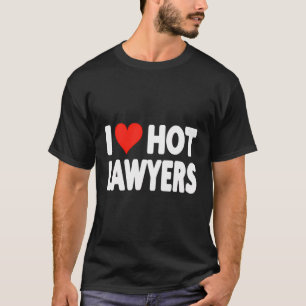 Camiseta Eu Amo Advogados Quentes de Direito Cardíaco Profe