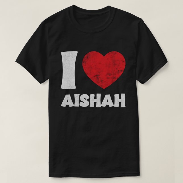 Camiseta Eu Amo Aishah (Frente do Design)
