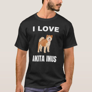 Camiseta Eu amo Akita Inus