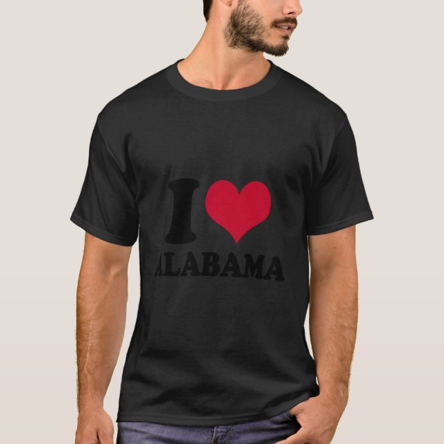 Camiseta Eu amo Alabama Al (Frente)