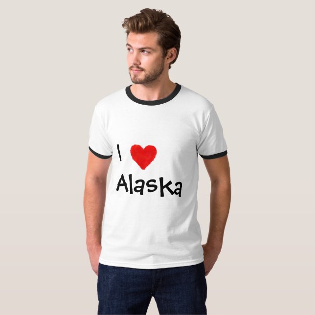 Camiseta Eu amo Alasca (Frente Completa)